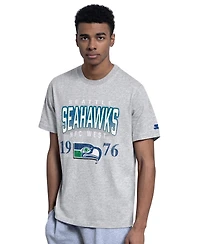 Starter Men's Royal/Heather Gray Seattle Seahawks Two-Pack Throwback Logo T-Shirt Set