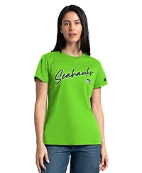 Starter Women's Navy/Neon Green Seattle Seahawks Combo Pack T-Shirt