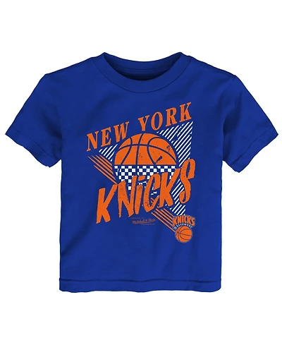 Mitchell & Ness Big Boys and Girls Blue New York Knicks Slam Dunk T-Shirt