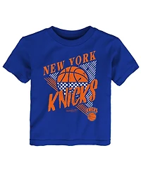 Mitchell & Ness Big Boys and Girls Blue New York Knicks Slam Dunk T-Shirt