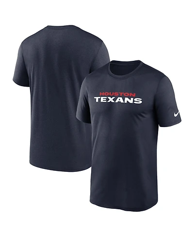 Nike Men's Navy Houston Texans Primetime Legend Wordmark Dri-fit T-Shirt