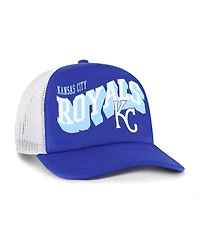 47 Brand Men's Royal Kansas City Royals Meander Foam Trucker Snapback Hat