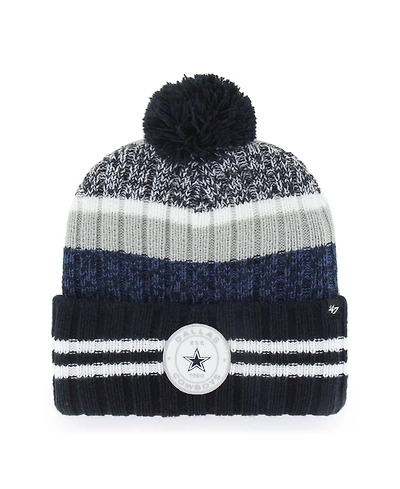 '47 Brand Men's Navy Dallas Cowboys Quiver Cuffed Pom Knit Hat