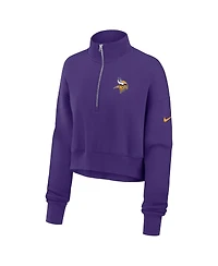 Nike Women's Purple Minnesota Vikings Phoenix Fleece Quarter-Zip Sweatshirt