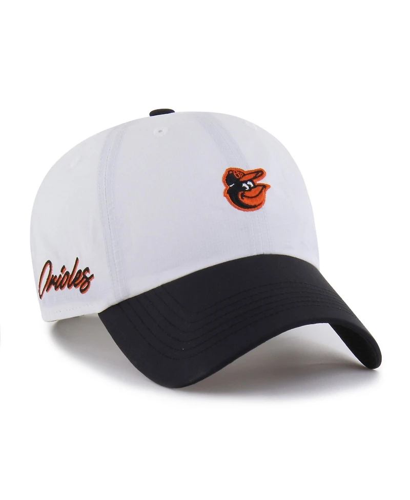 47 Brand Men's White/Black Baltimore Orioles Vista Mini Clean Up Adjustable Hat