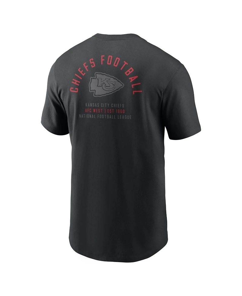Nike Men's Black Kansas City Chiefs Split Logo T-Shirt