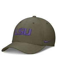 Nike Men's Olive Lsu Tigers Primetime SwooshFlex Dri-fit Hat
