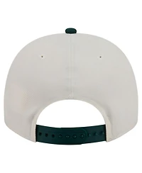 New Era Men's Cream/Dark Green New York Mets Chrome A-Frame 9FIFTY Snapback Hat