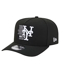 New Era Men's Black New York Mets Motion A-Frame 9FIFTY Snapback Hat