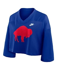 Nike Women's Buffalo Bills Rewind Dri-fit Mesh Cropped Jersey