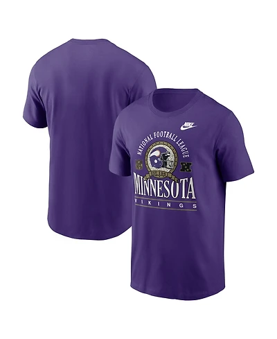 Nike Men's Purple Minnesota Vikings Rewind Team Spirit Essential Cotton T-Shirt