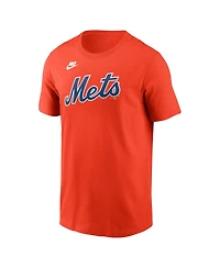 Nike Men's Juan Soto Orange New York Mets Cooperstown Collection Name Number T-Shirt