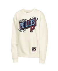 Mitchell & Ness Big Boys and Girls Natural Philadelphia Phillies Retro Billboard Sweatshirt
