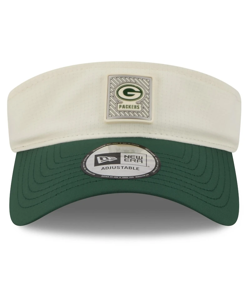 New Era Men's Cream/Green Green Bay Packers 2026 Nfl Training Camp Adjustable Visor