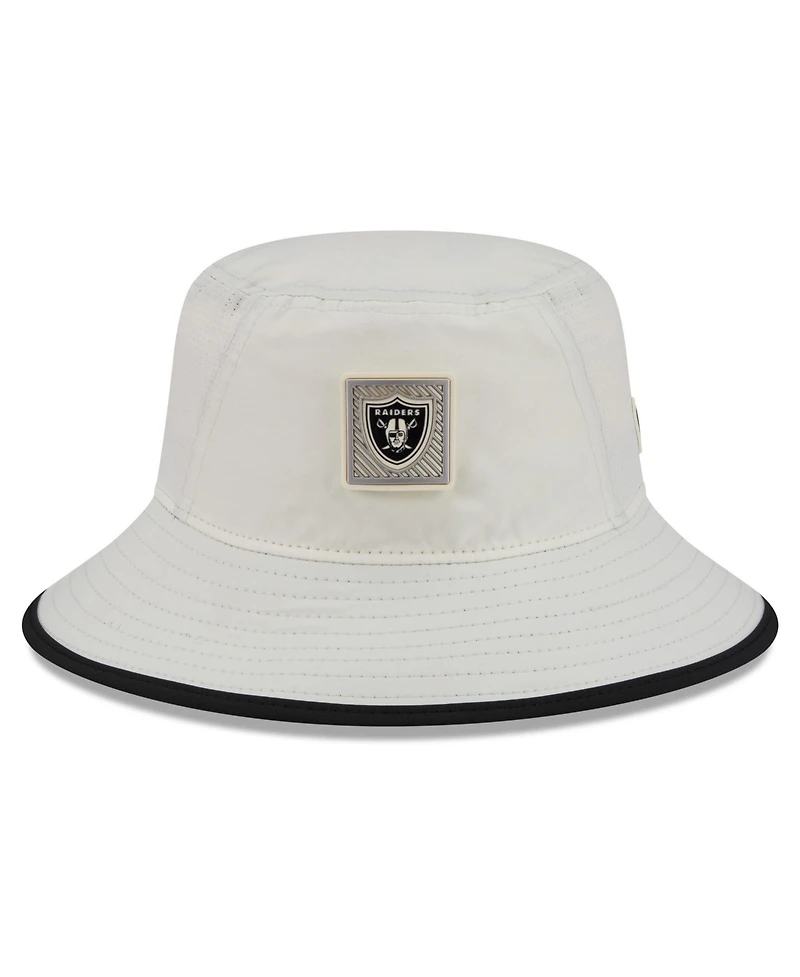 New Era Men's Cream Las Vegas Raiders 2026 Nfl Training Camp Sport Bucket Hat