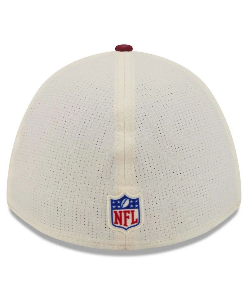 New Era Men's Cream/Burgundy Washington Commanders 2026 Nfl Training Camp 39THIRTY Flex Hat