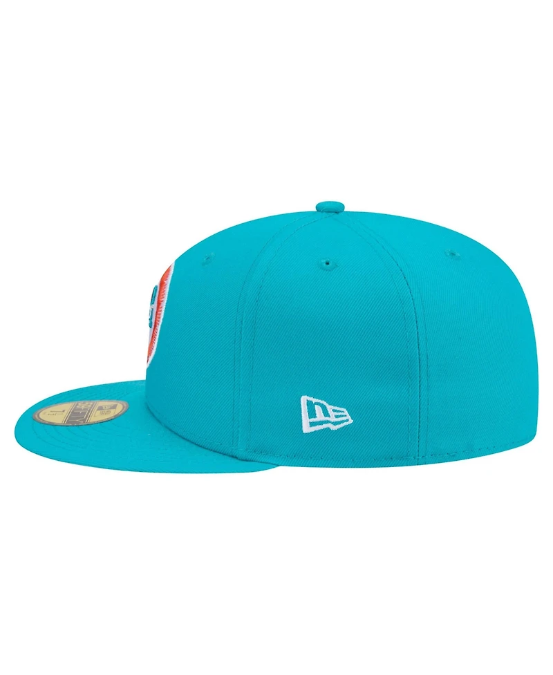 New Era Men's Aqua Miami Dolphins 59FIFTY Fitted Hat