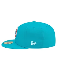 New Era Men's Aqua Miami Dolphins 59FIFTY Fitted Hat