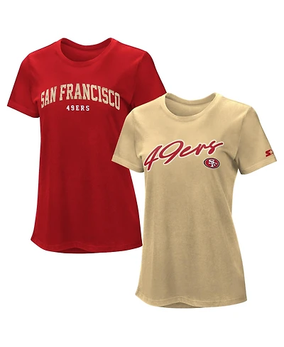 Starter Women's Scarlet/Gold San Francisco 49ers Combo Pack T-Shirt