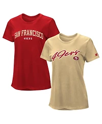 Starter Women's Scarlet/Gold San Francisco 49ers Combo Pack T-Shirt