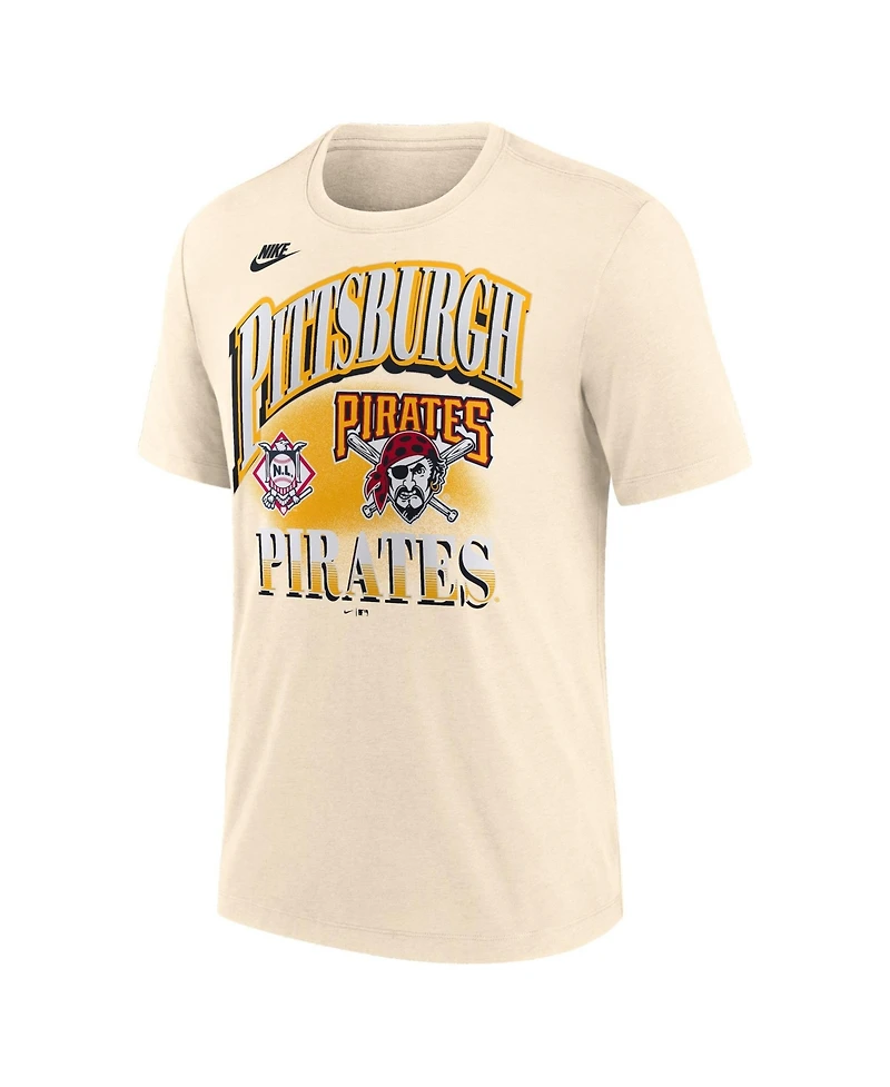 Nike Men's Natural Pittsburgh Pirates Vintage Tri-Blend T-Shirt