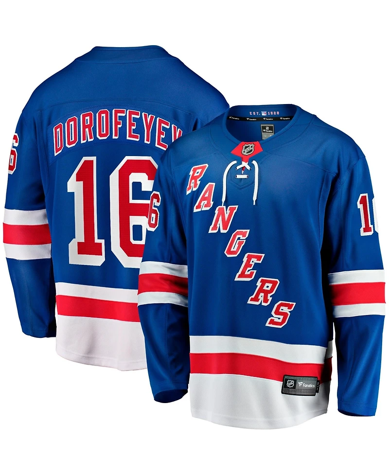 Fanatics Men's Pavel Dorofeyev Blue New York Rangers Home Breakaway Jersey