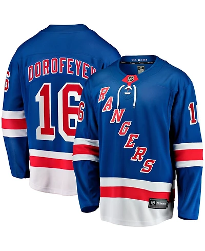 Fanatics Men's Pavel Dorofeyev Blue New York Rangers Home Breakaway Jersey