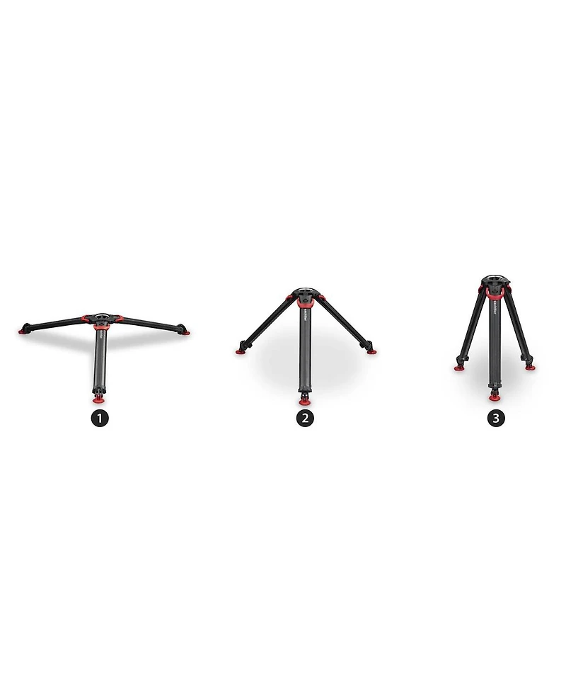 Sachtler Video 18 S2 Fluid Head with flowtech 100 3-Section Carbon Fiber Tripod, Mid-Level Spreader