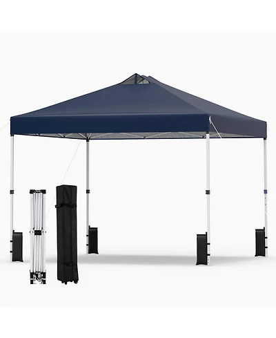 Gouun 10 x 10 ft Pop-Up Canopy Tent with Wheeled Storage Bag
