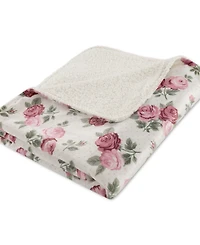 Huggies Baby Girls' Allover Rose Graphic Print Blanket