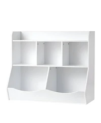 Slickblue Kids Bookcase and Toy Organizer Shelf for Playroom