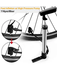 Zeny Mini Bike Pump Portable Bicycle Tire Inflator Ball Air Pump with Mount Frame For Mountain Road Bike
