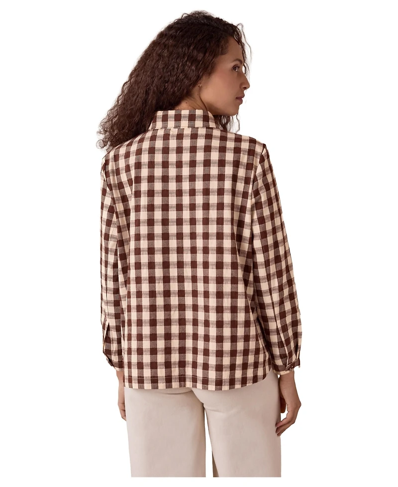 Celtic & Co. Women's Gingham Button Through Shirt