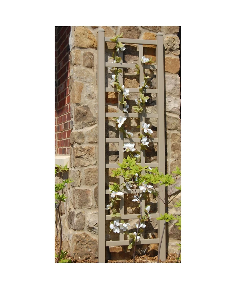 Dura-Trel Inc Elmwood 22 by 75 Inch Indoor Outdoor Garden Trellis with Ground Anchors, Plant Support for Vines, Climbing Plants, Flower and Vegetables