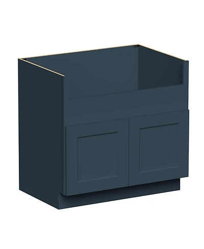 Boyel Living 36 Inch Farmhouse Sink Base Cabinets, Ready to Assemble Kitchen Cabinets with Solid Wood Frame