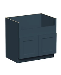 Boyel Living 36 Inch Farmhouse Sink Base Cabinets, Ready to Assemble Kitchen Cabinets with Solid Wood Frame