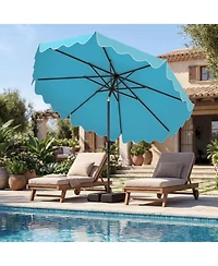 Gouun 9-Foot Patio Umbrella with Weighted Base and Sandbags