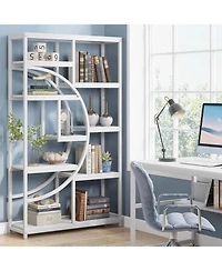 Tribesigns 5-Tier Industrial Bookshelf with 9 Open Shelves