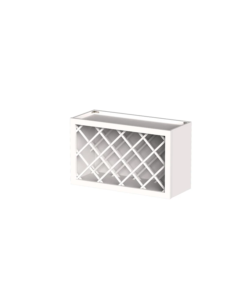Boyel Living Wine Rack Wall Cabinet, Ready to Assemble Kitchen Cabinets Solid Wood Frame Wine Rack Storage Cabinet