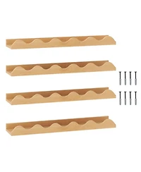 Sugift 24 in Kids Bookshelf Set of 4 Wall-Mounted Picture Ledge Shelves
