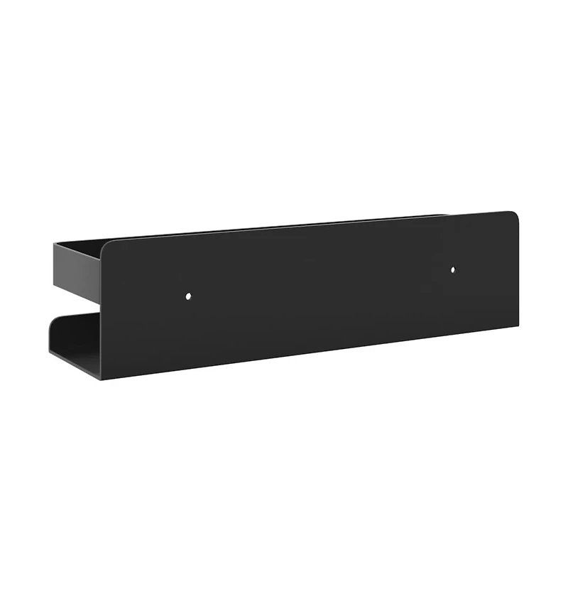 vidaXL Shower Shelf Matt Black 9.1"x2.6"x2.4" Brushed 304 Stainless Steel