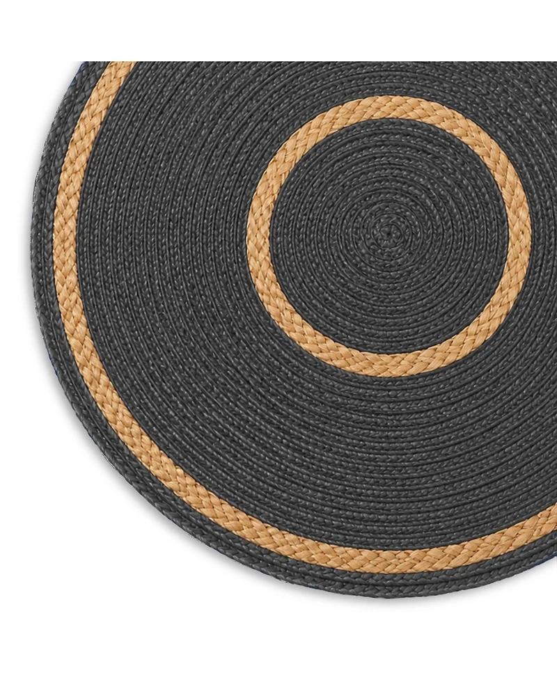 Dainty Home Phoenix Jute and Polypropylene Placemats Set of 6 - Durable Table Mats