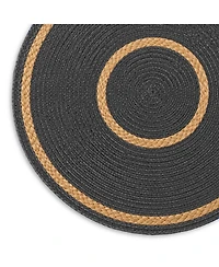 Dainty Home Phoenix Jute and Polypropylene Placemats Set of 6 - Durable Table Mats