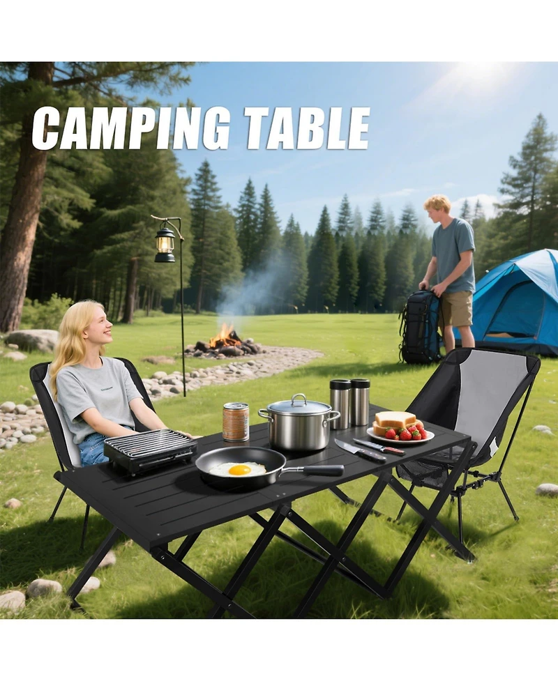 Piscifun 2-in-1 Folding Camping Set 3 Tier Storage Rack Heavy Duty Portable Outdoor Gear