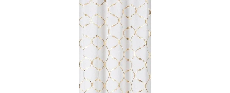 Kate Aurora Metallic Lattice Clover Ultra Luxurious Complete Kitchen Curtain Tier & Valance Window Curtains Set