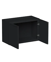 Boyel Living 27"x18" Double Door Short Wall Cabinet, Ready to Assemble Kitchen Cabinet with Solid Wood Frame, Soft-Close Slides and Hinge