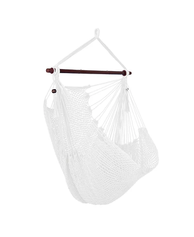 Gymax Caribbean Hammock Chair Large Soft-Spun Hanging Chair