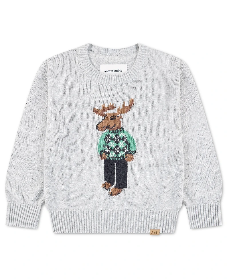 abercrombie kids Toddler Boys' 2T-5T Moose Graphic Sweater