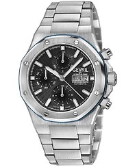 Gevril Men's Swiss Made Kingsgate Swiss Automatic Silver Stainless Steel Bracelet Watch