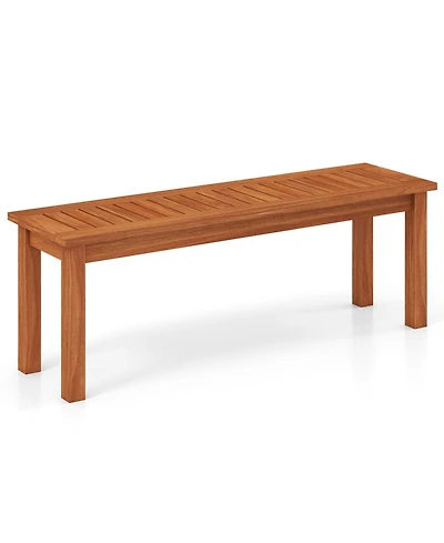 Gouun Solid Wood Weatherproof Bench 2-Person for Patio